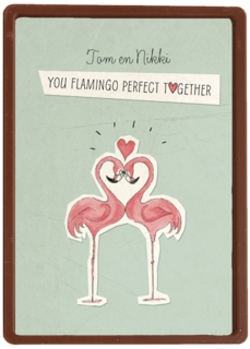 huwelijk kaarten you flamingo perfect together