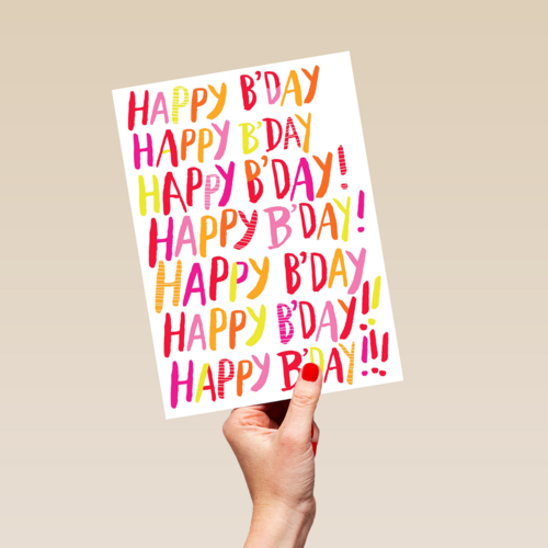 colourfull happy bday
