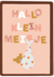 Hallo klein meisje Beertje in knapzak
