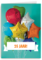 verjaardag leeftijden gekleurde ballonnen