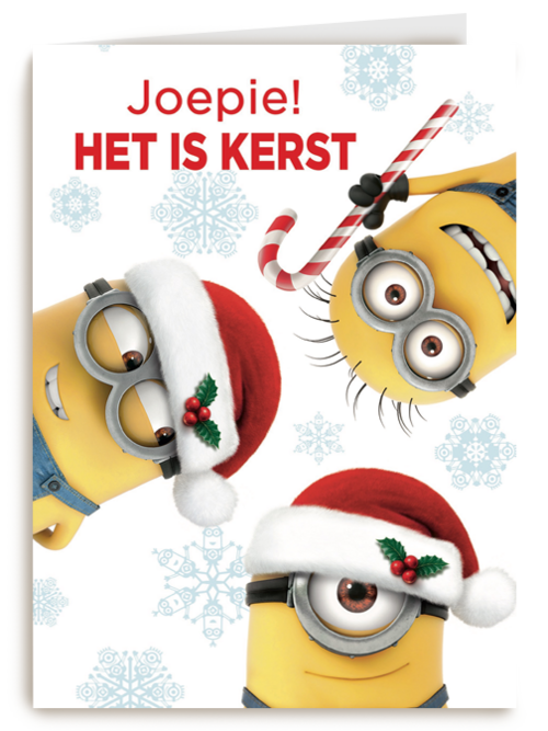 kerst top 10 kaart minions joepie het is kerst