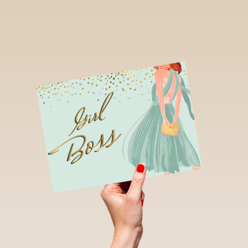 promotie kaart girl boss