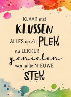 nieuwe woning nu lekker genieten kaart