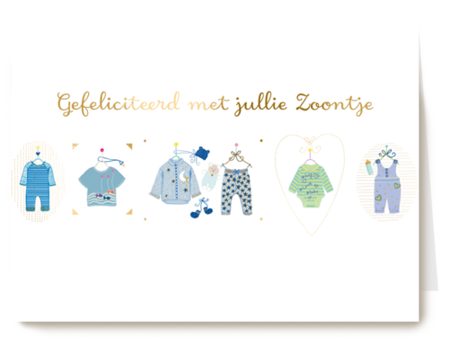 geboorte felicitatie kaart zoon turnowksy