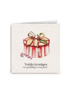 Vrolijke kerstdagen cadeau strik