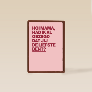 moederdag kaart hip de liefste