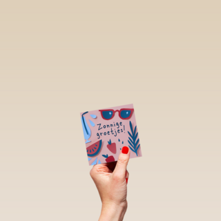 Zonnige groetjes roze