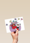 funny mail blanco pandabeer met vlinders