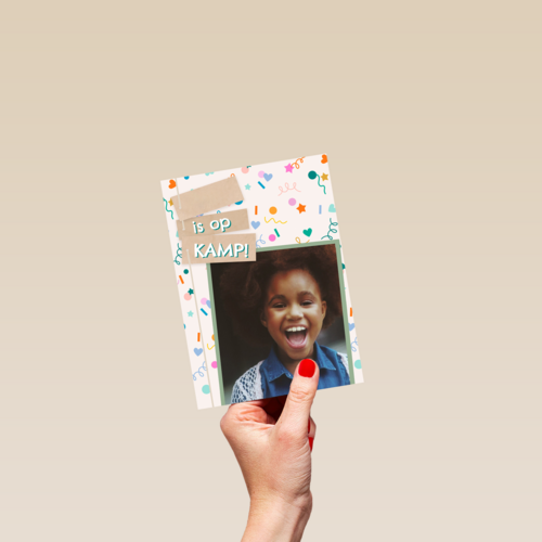 Op Kamp Fotokaart Confetti