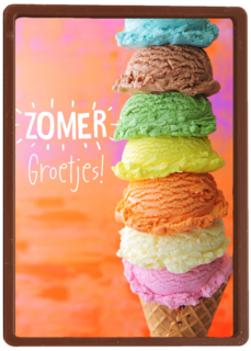 gekleurd ijsje zomer groetjes