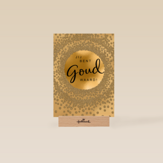 Moederdag kaart stijlvol jij bent goud waard