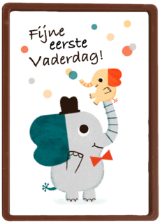 Vaderdagkaart olifantjes eerste Vaderdag