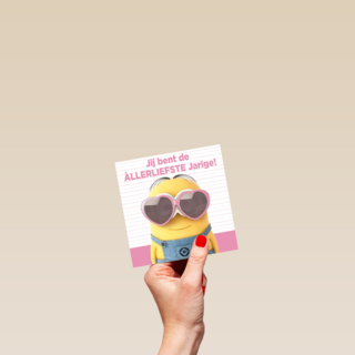 jij bent de allerliefste jarige minion kaart