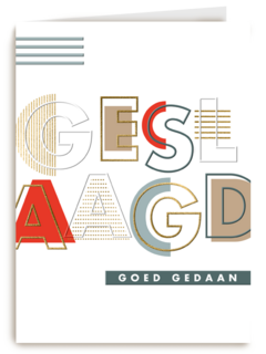 Geslaagd kaart stijlvol goed gedaan