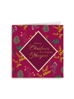 Kerstkaart merry christmas happy newyear