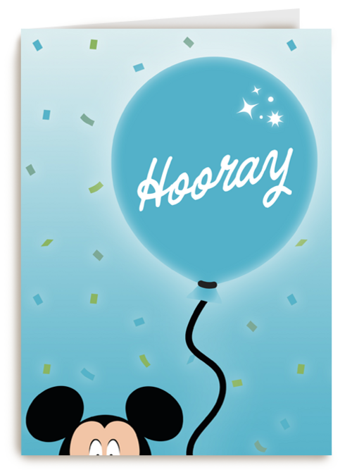 Mickey Mouse verjaardagskaart hooray
