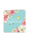 kaart flowers van harte gefeliciteerd lichtblauw