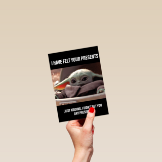 Star Wars Grogu kaart no presents