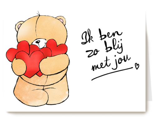 valentijnskaart Forever Friends Ik ben zo blij met jou