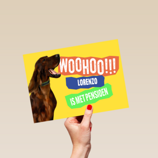 Pensioen whoohoo met naam