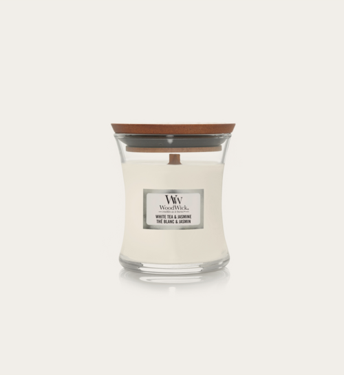 Woodwick Geurkaars Mini White Tea & Jasmin