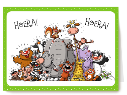 dieren roepen hoera