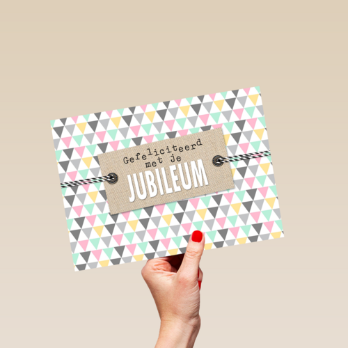 label jubileum pastel vlaggen