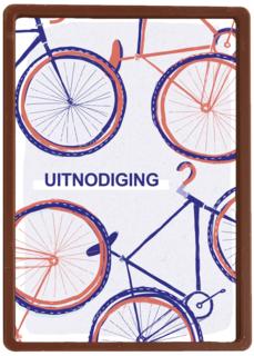 uitnodiging met fietsen