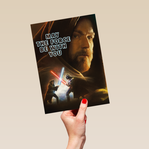 Star Wars kaart may the force be with you
