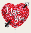 Ballon I Love You Hart Multi