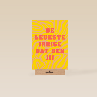 verjaardag kaart hip patroon de leukste jarige dat ben jij