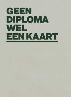 Gezakt kaart Geen diploma wel een kaart