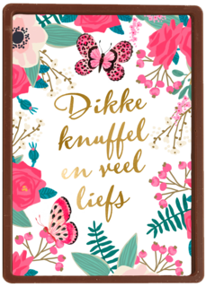 zomaar kaart dikke knuffel en veel liefs