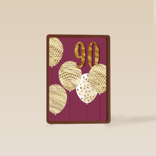 Stijlvolle verjaardagskaart 90 jaar