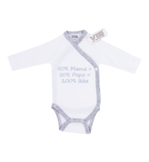 Romper 50% mama + 50% papa = 100% Ikke Wit