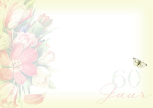 zestig jaar met bloemen