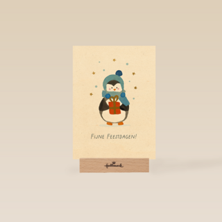 Kinderpostzegels Pinguin Fijne Feestdagen