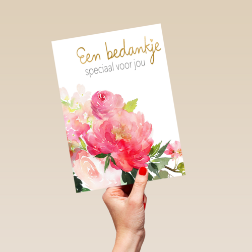 bedanktkaart een bedankje speciaal voor jou