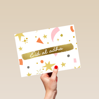 offerfeest kaart gouden sterren