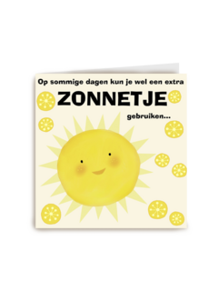 je kunt een extra zonnetje gebruiken kaart