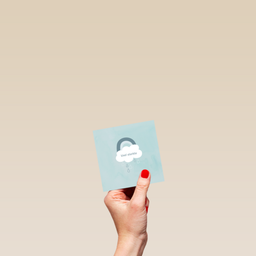 Condoleance kaart wolk met veel sterkte