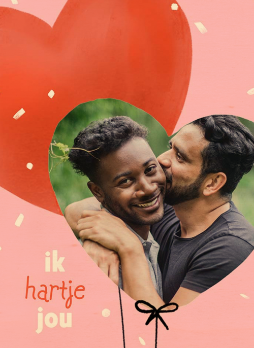 Valentijnskaart foto met hart