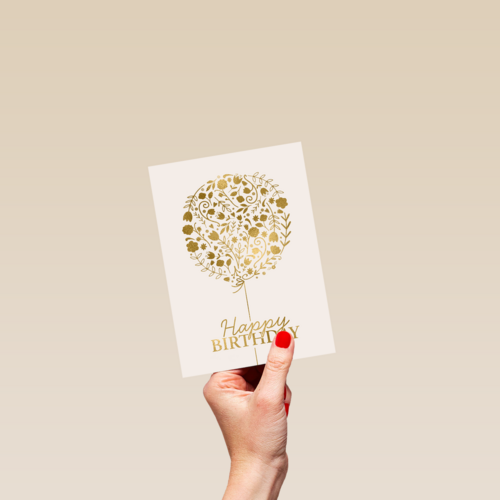 Gouden boom met Happy Birthday