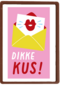Zomaar kaartje dikke kus roze