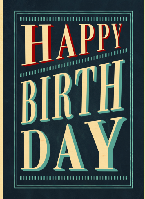 Houten Kaart Verjaardagskaarten | Happy Classic Birthday