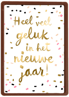 nieuwjaar kaart heel veel geluk in het nieuwe jaar