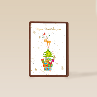 kerstkaart turnowsky rendier kerstboom