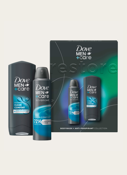 Dove Men+care Clean Comfort Duo Shower Cadeauset | Dove Cadeau Beauty |