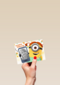 minion kaart meisje hashtag jarig hashtag selfie