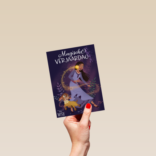 Verjaardagskaart wish disney
